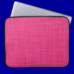 GRID12 HOT RICH CANDY PINK GRID GIRLY PATTERN TEMP laptop sleeves