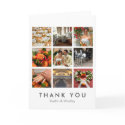 Grid collage 9 photos custom memories thank you card