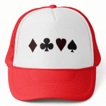 Grid Dot Vintage Card Suits Mesh Hats