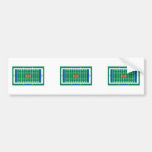 grid iron football field graphic bumper stickers