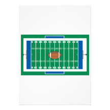 grid iron football field graphic invitations