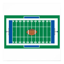 grid iron football field graphic print