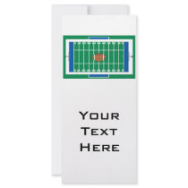 grid iron football field graphic personalized rack card