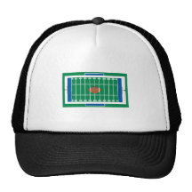 grid iron football field graphic trucker hats