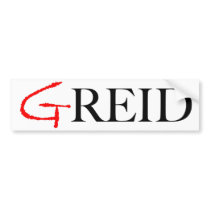 GRied-An Anti-Reid Bumper Sticker in White