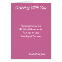 Grieving with you  greeting cards