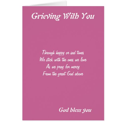 Grieving with you greeting cards Zazzle