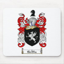 GRIFFIN FAMILY CREST - GRIFFIN COAT OF ARMS mousepads by heraldics GRIFFIN FAMILY CREST - GRIFFIN COAT OF ARMS mousepads