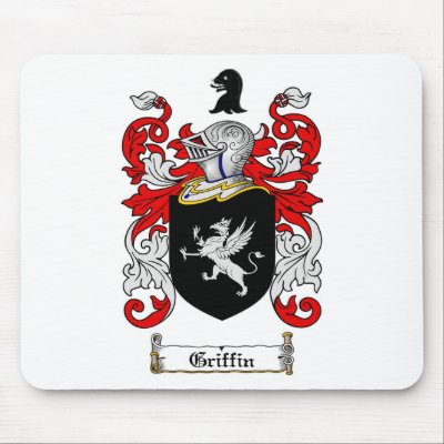 GRIFFIN FAMILY CREST -  GRIFFIN COAT OF ARMS MOUSE PADS by heraldics
