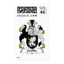 Griffin Family Crest Postage Stamps