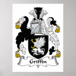 Griffin Family Crest Posters
