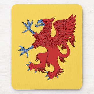 Griffin Rampant Gules Mouse Pad