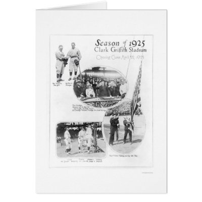 Griffith Stadium Baseball 1925 Greeting Cards by lc_baseball