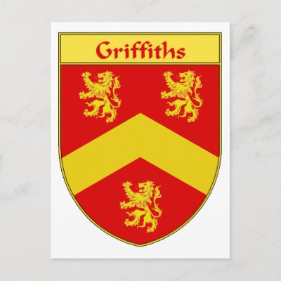 Griffiths Coat of Arms/Family Crest Postcards by NameGame