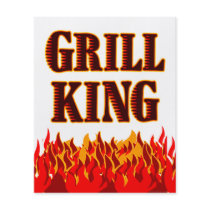 Grill King Red Flames Custom Flyer Template flyers