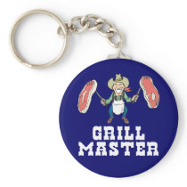 Grill Master Cowboy Key Chain
