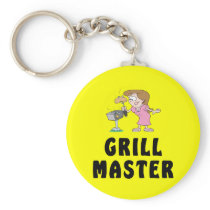 Grill Master Female Keychain