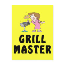 Grill Master Female Post Cards
