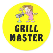 Grill Master Female Stickers