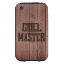Grill Master Western Branding Iron on Wood Iphone 3 Tough Cover