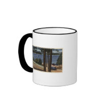 Grill Point View of Lake Coffee Mugs