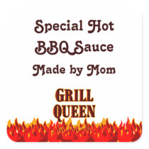 Grill Queen Custom Canning Labels stickers