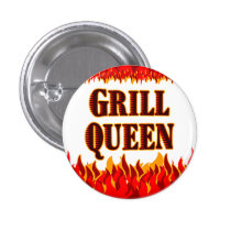 Grill Queen Funny BBQ Saying buttons