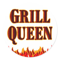 Grill Queen Funny BBQ Saying stickers