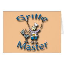 Grille Master blue Greeting Cards