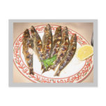 Grilled sardines postcards