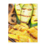 Grilled Squash And Mushrooms Postcard