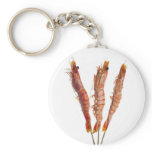 Grilled tiger prawn on a skewer keychains