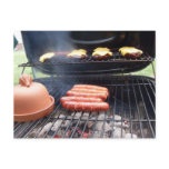 Grilling Hamburgers and Hot Dogs Card Post Cards
