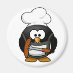 Grilling Penguin Magnet magnets