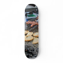 Grilling Sausages Empanadas Barbecue Charcoal Custom Skate Board