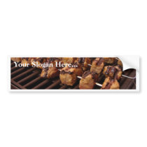 Grilling Some Tangerine Marinated Beef. bumper stickers by lifesphere Grilling Some Tangerine Marinated Beef. bumper stickers