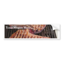 Grilling Steaks Food Dinner Bumper Stickers
