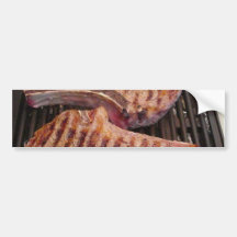 Grilling Steaks Food Dinner Bumper Sticker