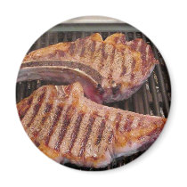 Grilling Steaks Food Dinner magnets by lifesphere Grilling Steaks Food Dinner magnets