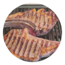Grilling Steaks Food Dinner Stickers