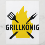 Grillkönig icon personalized flyer