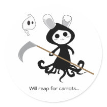 Grim Bunny stickers by creampufart Grim Bunny stickers