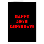 Grim Reaper 50th Birthday Black Card