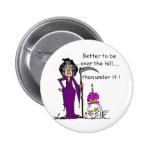 Grim Reaper Birthday Humor Pin