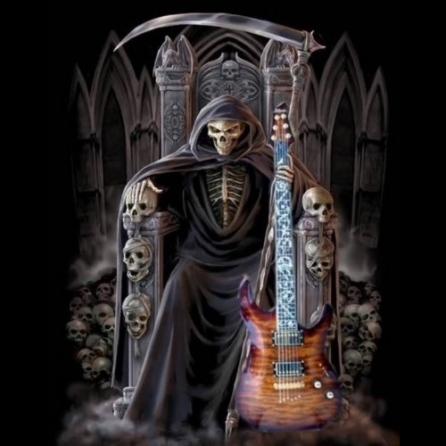 Grim Reaper Guitar in Hell print