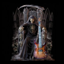 Grim Reaper Guitar in Hell posters