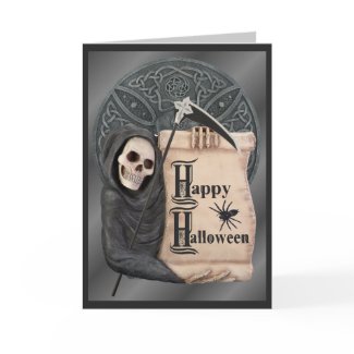 Grim Reaper Halloween Card