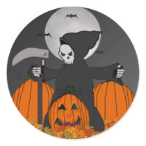 Grim Reaper Halloween Stickers