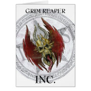 GRIM REAPER, INC. GREETINS CARD card