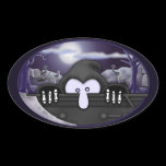 Grim Reaper Kilroy Oval Sticker